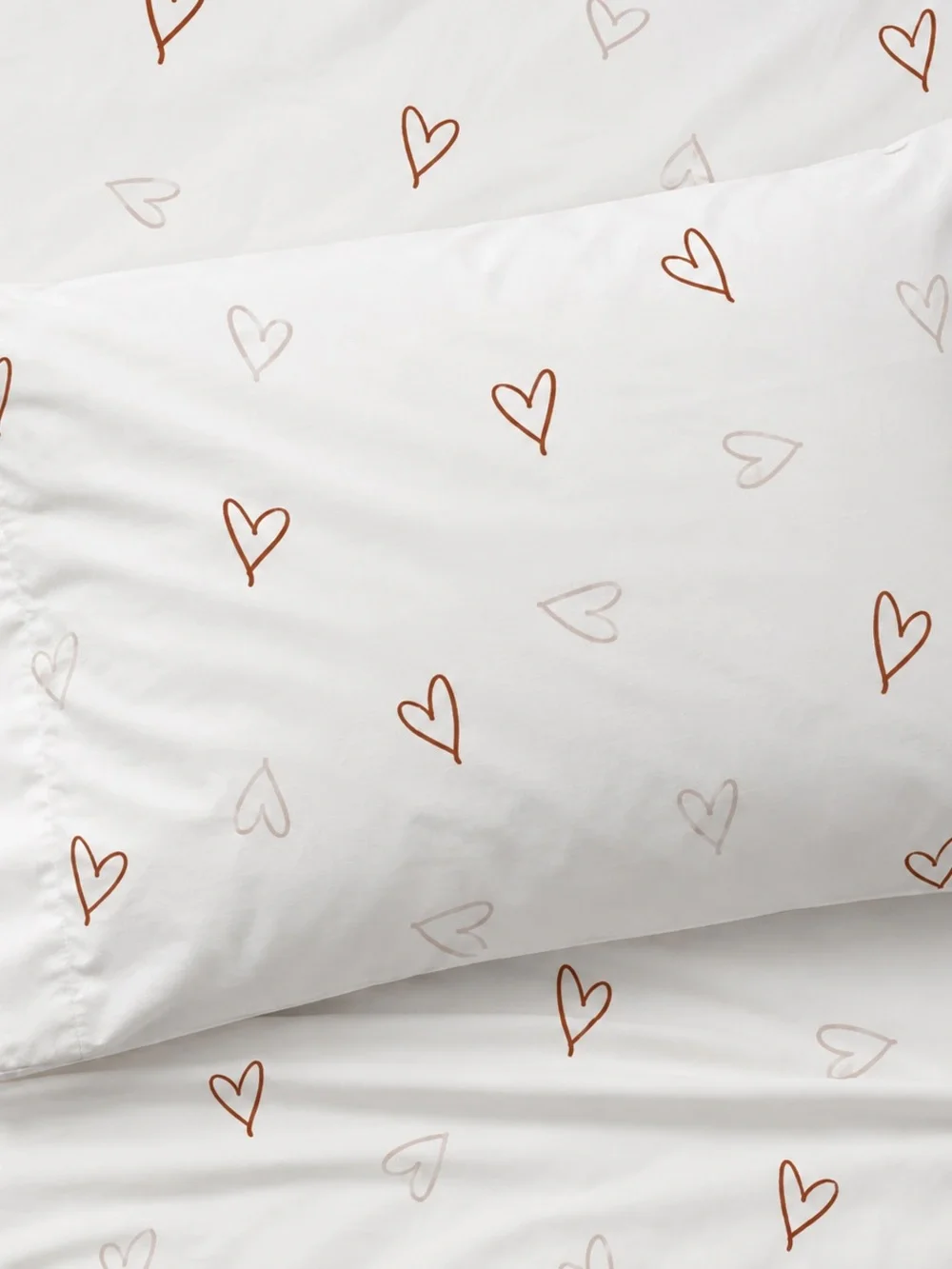 Crate & Barrel Leanne Ford Organic Twin Sheet Set Clay Heart 100% Cotton NWT